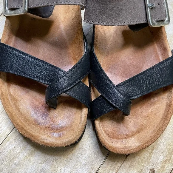 Noat Women’s Fresno Leather Sandal Adjustable Buckle Toe Loop - Picture 8 of 11